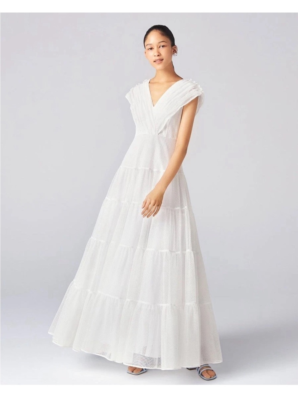 ADEAM INTERMIX "LANTERN" WHITE LACE BRIDAL PROM FORMAL MAXI DRESS GOWN 6